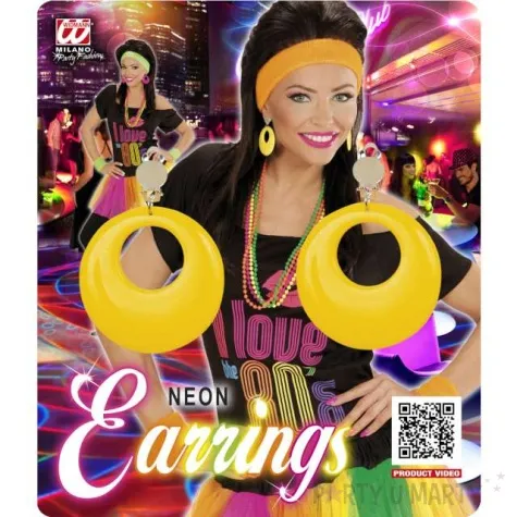 kolczyki kolka neonowe zolte widmann