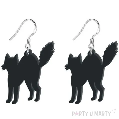 kolczyki koty czarne 32x38 mm