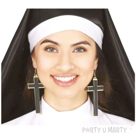 kolczyki krzyze halloween popielate guirca 9 cm