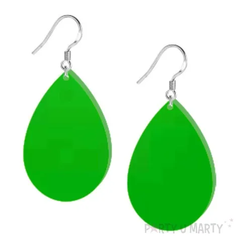 kolczyki lezki classic zielone 30x45 mm