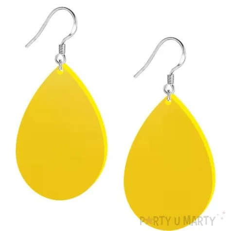 kolczyki lezki classic zolte 30x45 mm