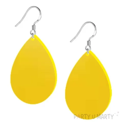 kolczyki lezki classic zolte 30x45 mm