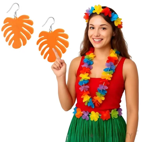 kolczyki monstery classic pomaranczowe 40x45 mm