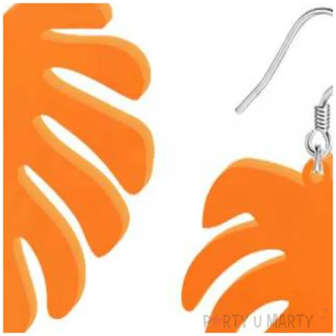 kolczyki monstery classic pomaranczowe 40x45 mm