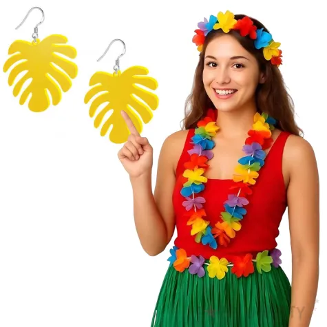 kolczyki monstery classic zolte 40x45 mm