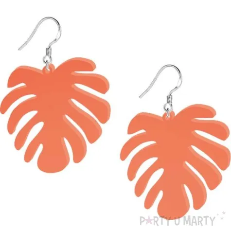 kolczyki monstery neonowe pomaranczowe 40x45 mm