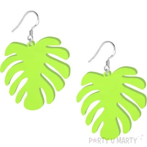 kolczyki monstery neonowe zielone 40x45 mm