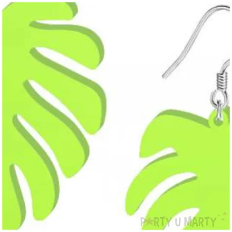 kolczyki monstery neonowe zielone 40x45 mm