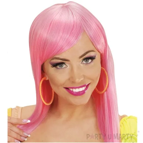 kolczyki neonowe spiralne polkola pomaranczowy widmann 2 szt