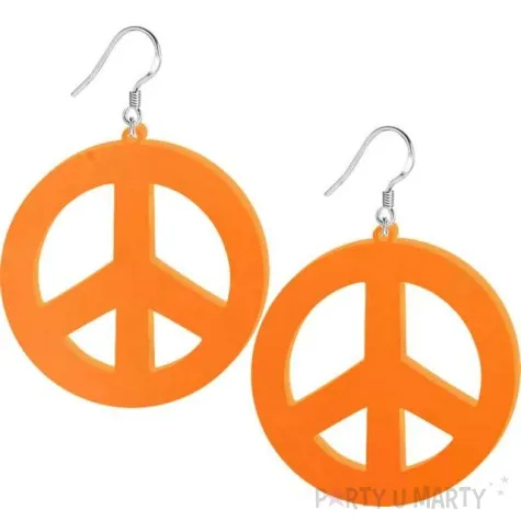 kolczyki pacyfki classic pomaranczowe 50x55 mm