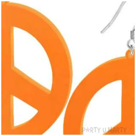 kolczyki pacyfki classic pomaranczowe 50x55 mm