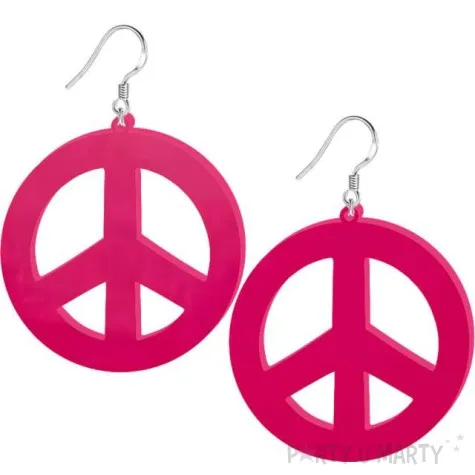 kolczyki pacyfki classic rozowe 50x55 mm