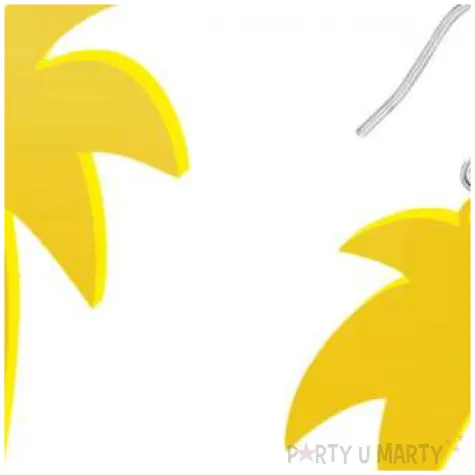 kolczyki palmy classic zolte 40x50 mm