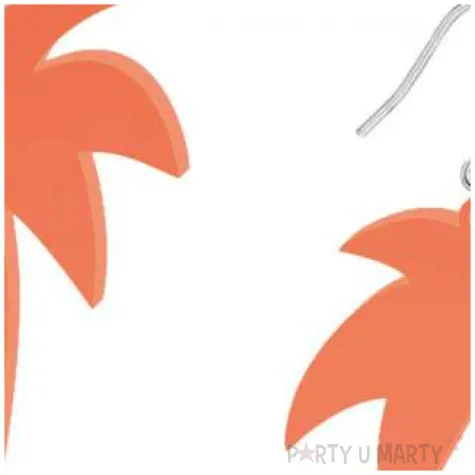 kolczyki palmy neonowe pomaranczowe 40x50 mm