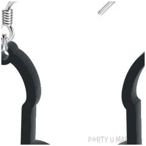 kolczyki peniski czarne 22x33 mm