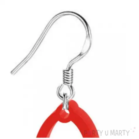 kolczyki peniski czerwone 22x33 mm