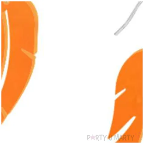 kolczyki piorka classic pomaranczowe 25x55 mm