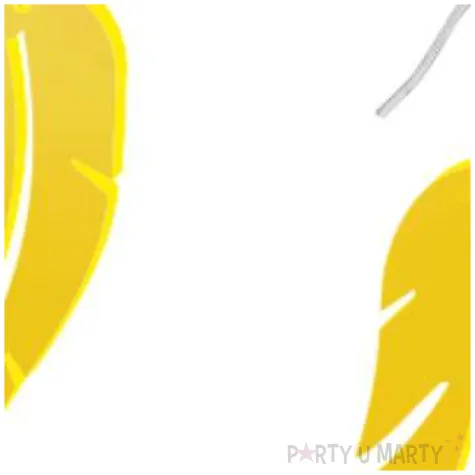 kolczyki piorka classic zolte 25x55 mm