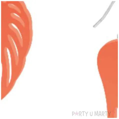 kolczyki skrzydla neonowe pomaranczowe 25x55 mm