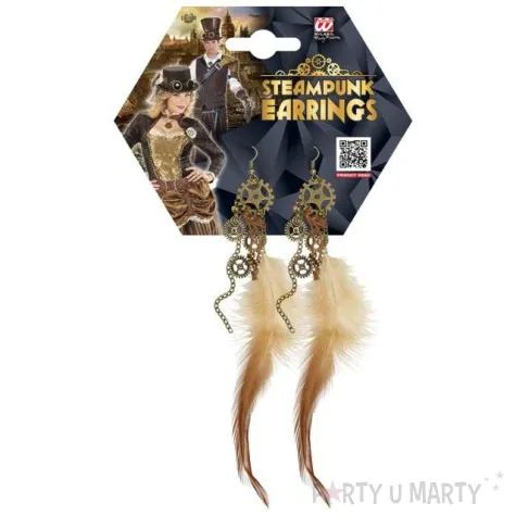 kolczyki steampunk piorka widmann