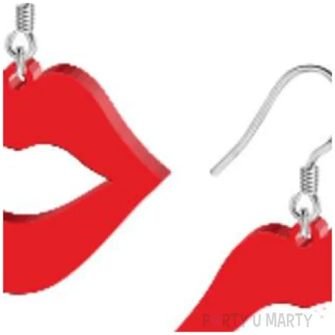 kolczyki usta czerwone 35x28 mm