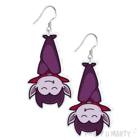 kolczyki z nadrukiem wampir w stanie spoczynku 32x53 mm