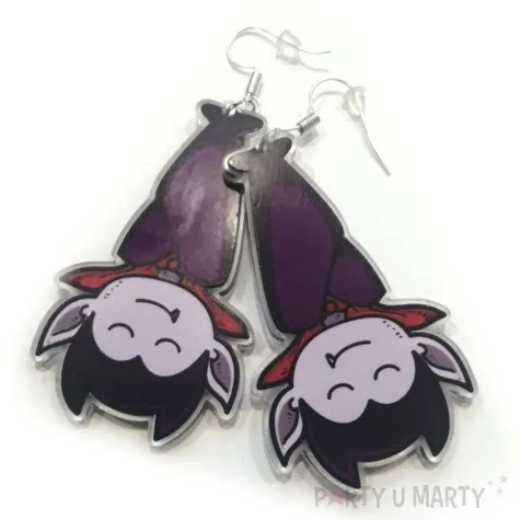 kolczyki z nadrukiem wampir w stanie spoczynku 32x53 mm