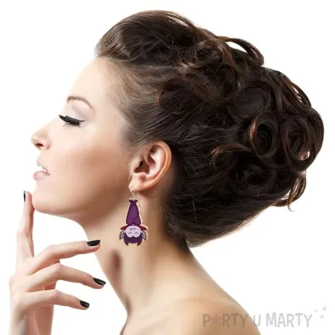 kolczyki z nadrukiem wampir w stanie spoczynku 32x53 mm