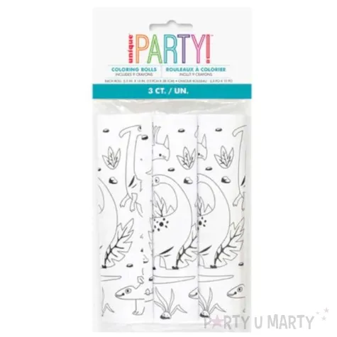 kolorowanka dinozaury w roslinach kredki unique 14 x 37 5 cm 3 szt 9 szt
