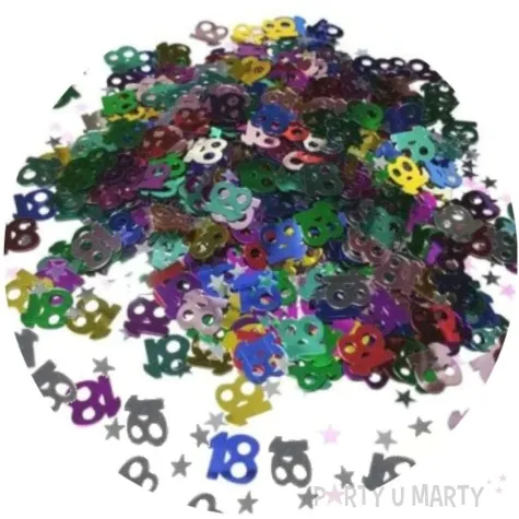 konfetti 18 kolorowe z gwiazdkami amscan 14g