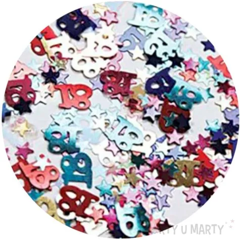 konfetti 18 urodziny kolorowe mix qualatex 12g
