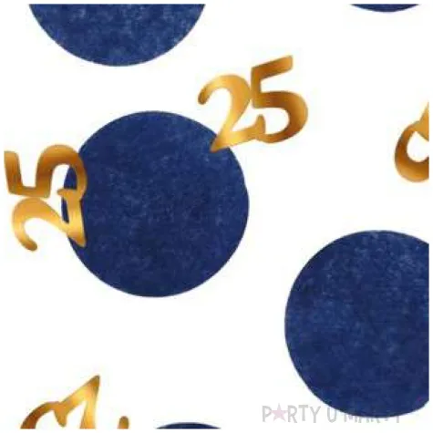 konfetti 25 urodziny niebiesko zlote folat 25g