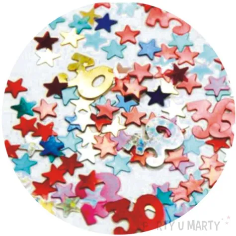 konfetti 30 urodziny kolorowe mix qualatex 12g