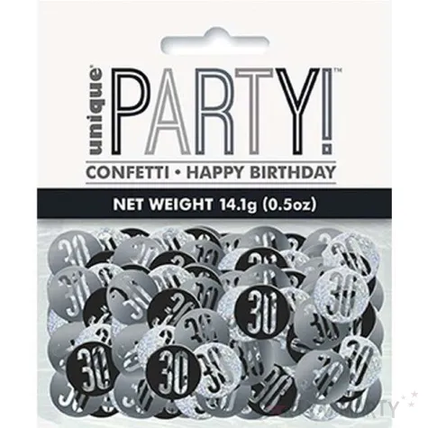 konfetti 30w kolku czarno srebrne unique 14g