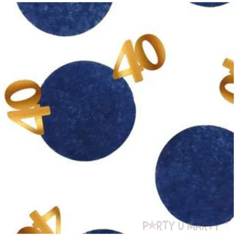 konfetti 40 urodziny niebiesko zlote folat 25g