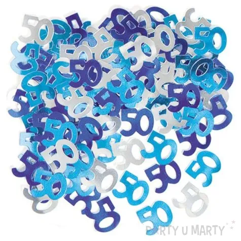konfetti 50 niebiesko srebrne unique 14g