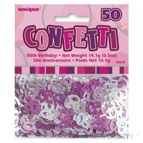 konfetti 50 rozowo srebrne unique 14g