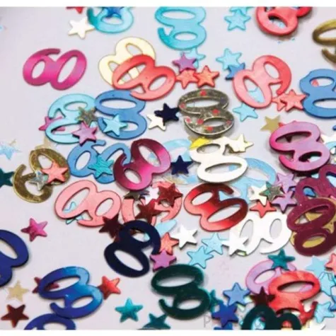 konfetti 60 urodziny kolorowe mix qualatex 12g