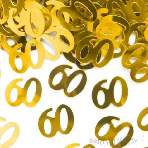 konfetti 60 urodziny zlote partypal 15 g