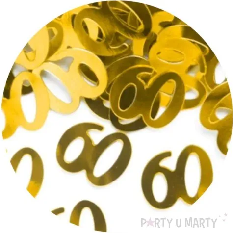 konfetti 60 urodziny zlote partypal 15 g