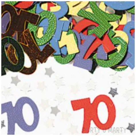 konfetti 70 urodziny mix amscan 14g
