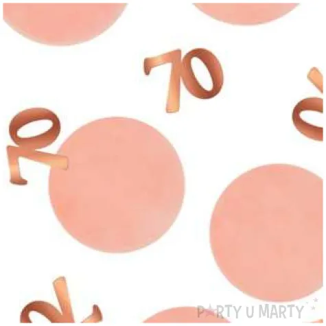 konfetti 70 urodziny rozowo zlote folat 25g