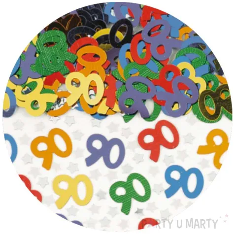 konfetti 90 urodziny mix amscan 14g