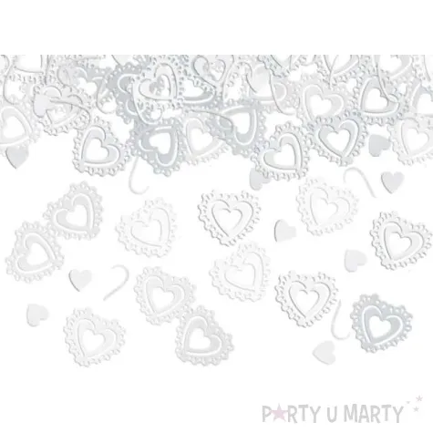 konfetti biale serca 15 g 1 op