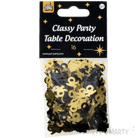 konfetti classy liczba 16 czarno zlote pd party 1 opak