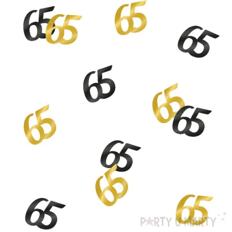 konfetti classy liczba 65 czarno zlote pd party 1 opak
