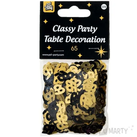 konfetti classy liczba 65 czarno zlote pd party 1 opak