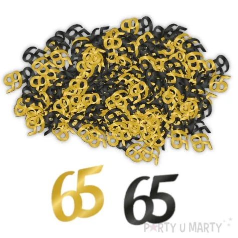 konfetti classy liczba 65 czarno zlote pd party 1 opak
