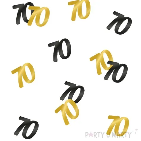 konfetti classy liczba 70 czarno zlote pd party 1 opak