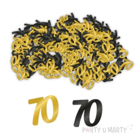 konfetti classy liczba 70 czarno zlote pd party 1 opak